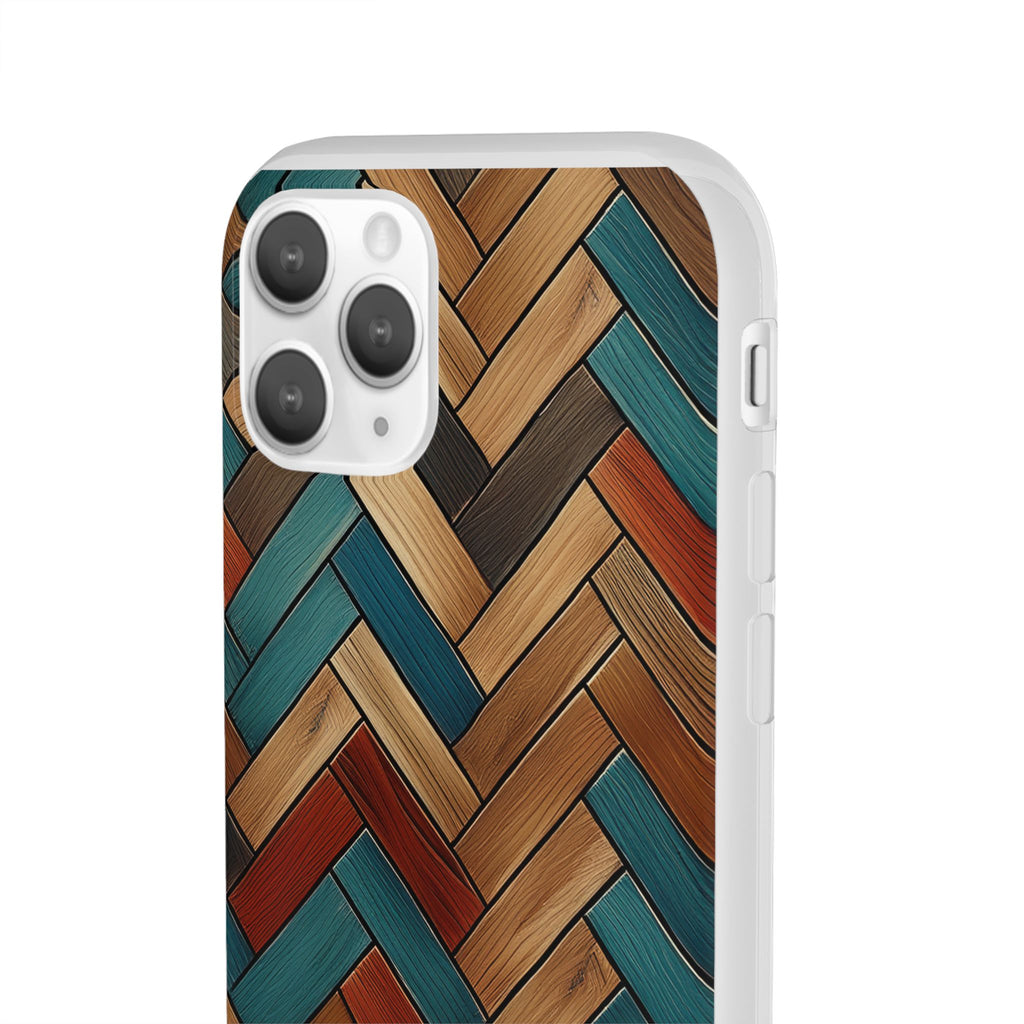 Herringbone Wood Pattern Flexi Phone Case