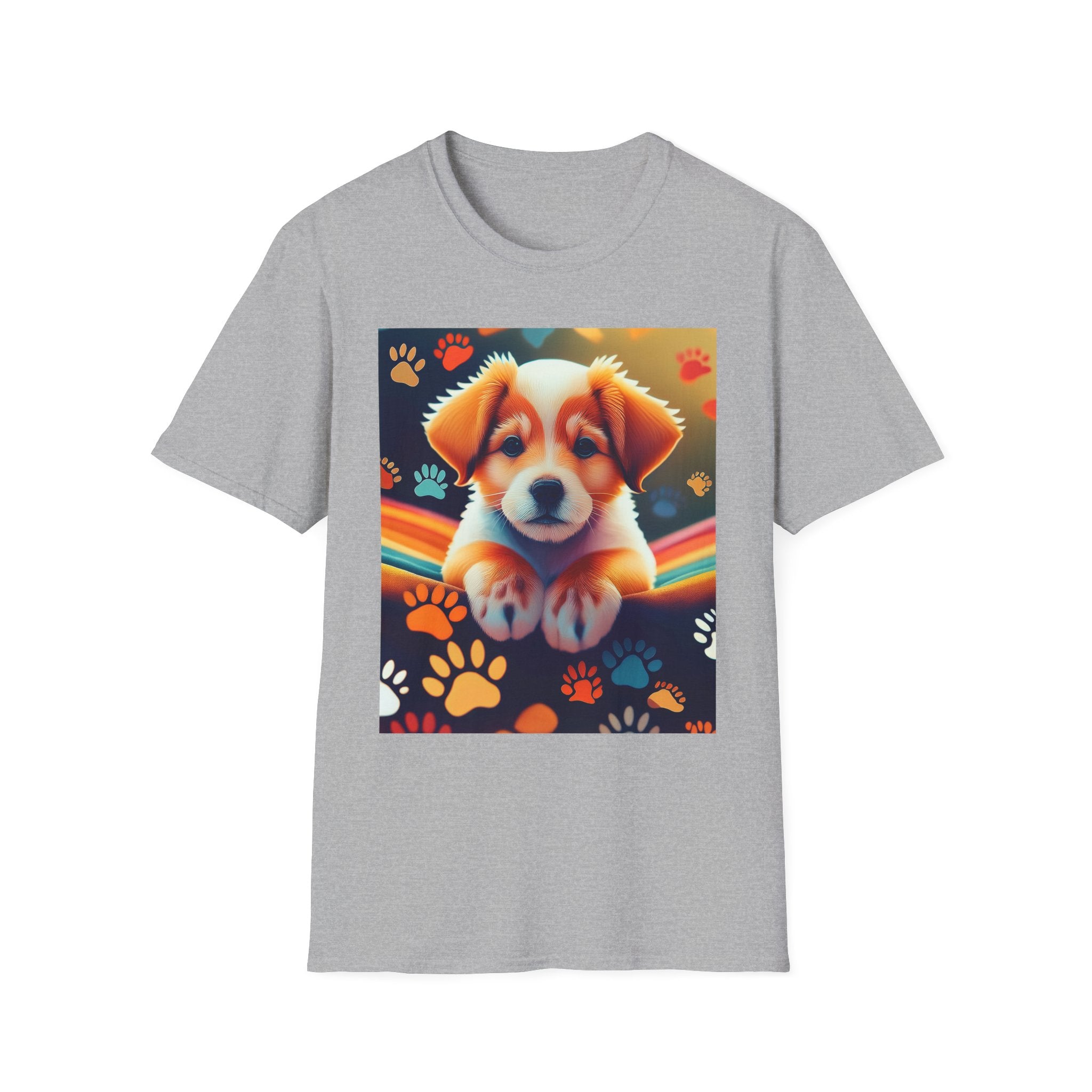 Puppy Paw Rainbow T-Shirt — Cute Puppy Graphic Tee