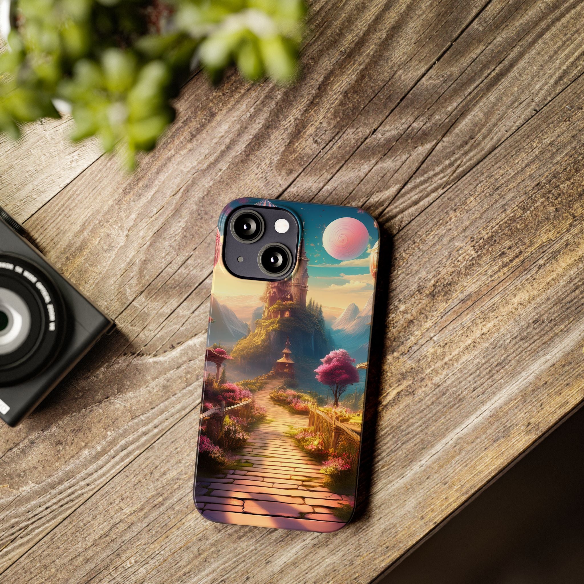 Slim Phone Case — Fantasy Castle Path Scenic iPhone Case