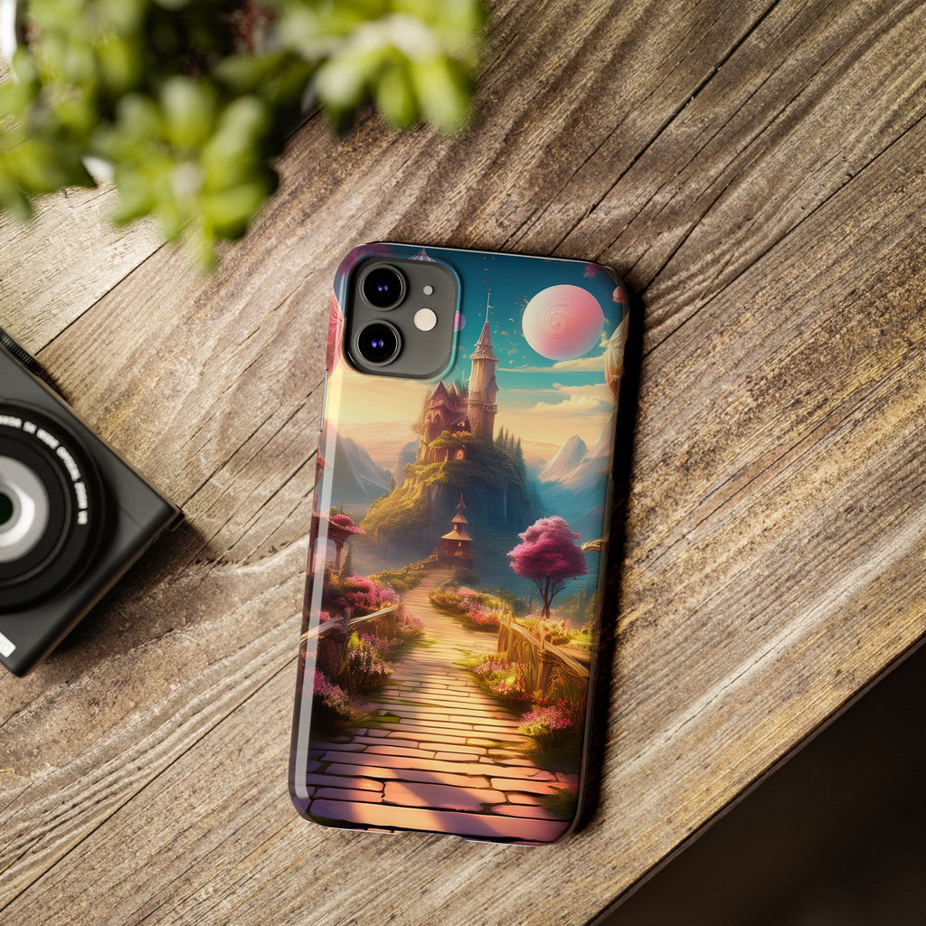 Slim Phone Case — Fantasy Castle Path Scenic iPhone Case