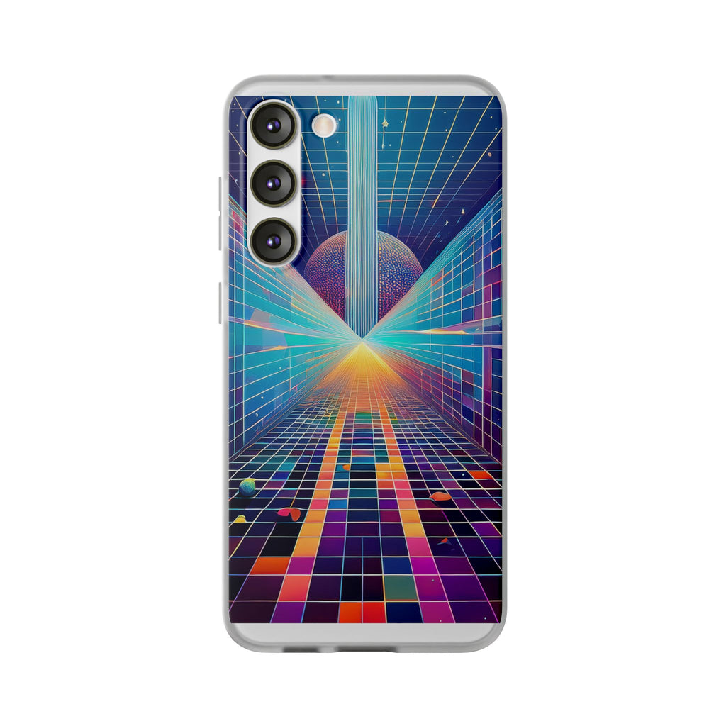 Retro Wave Phone Case — Neon Grid Sci‑Fi iPhone Cover