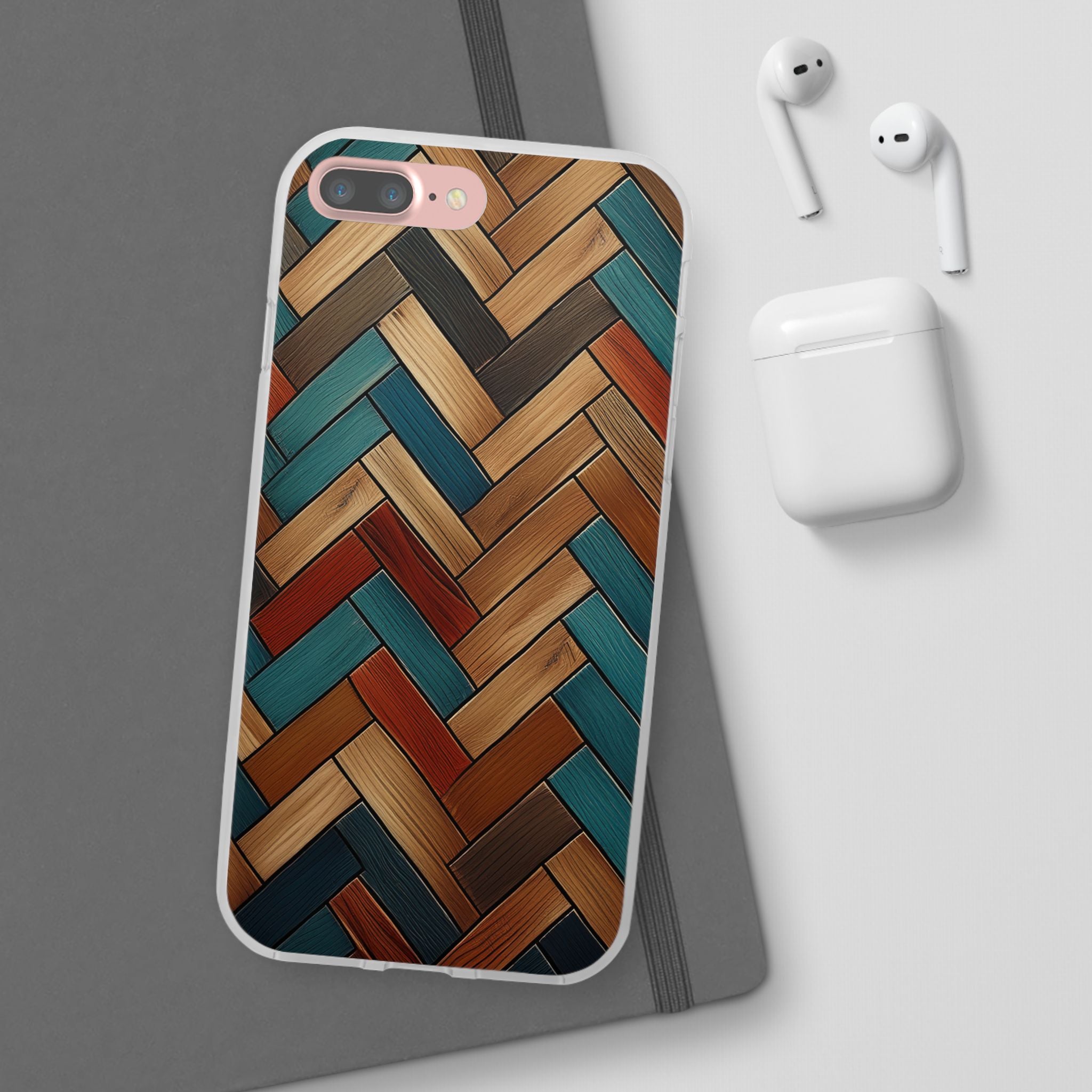 Herringbone Wood Pattern Flexi Phone Case