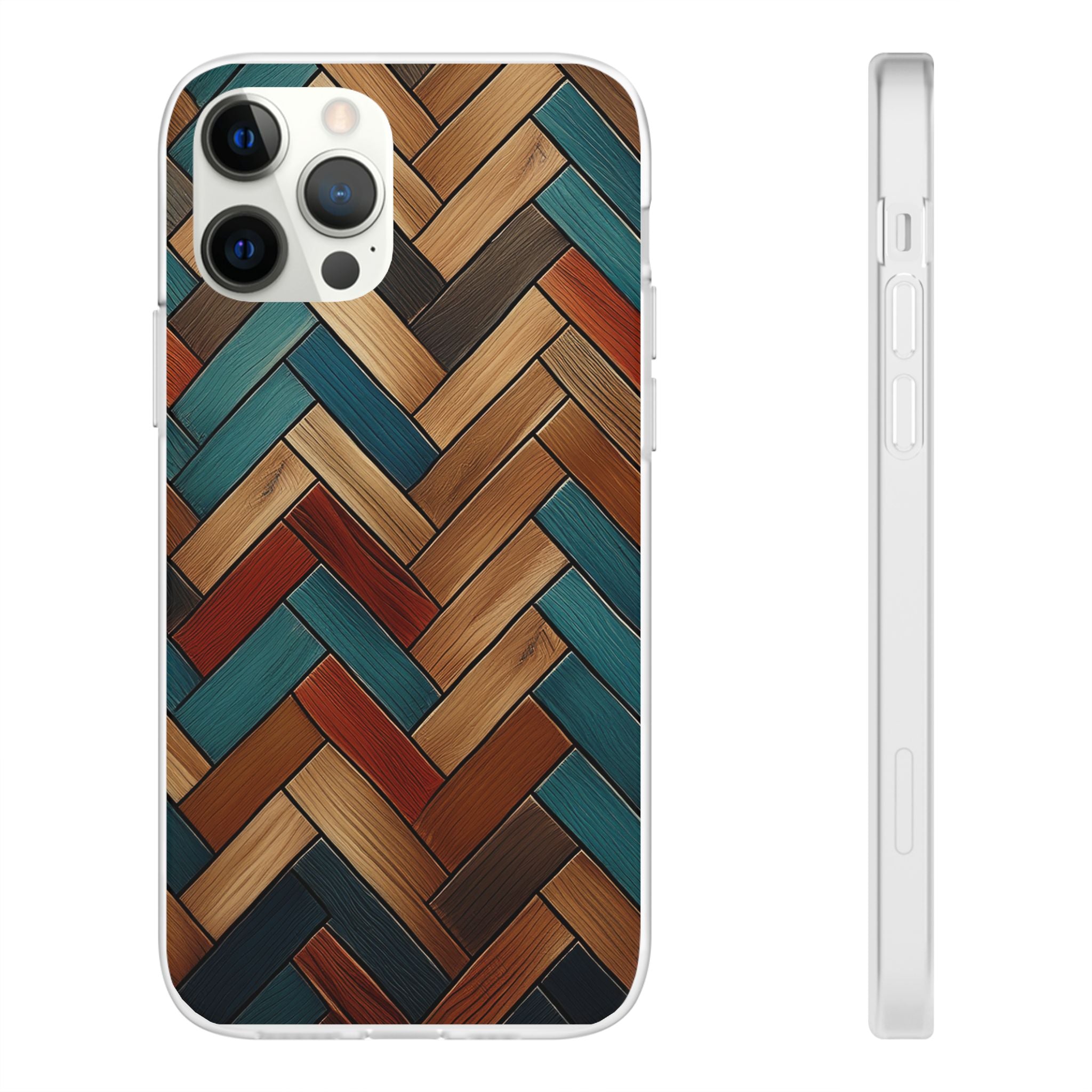 Herringbone Wood Pattern Flexi Phone Case