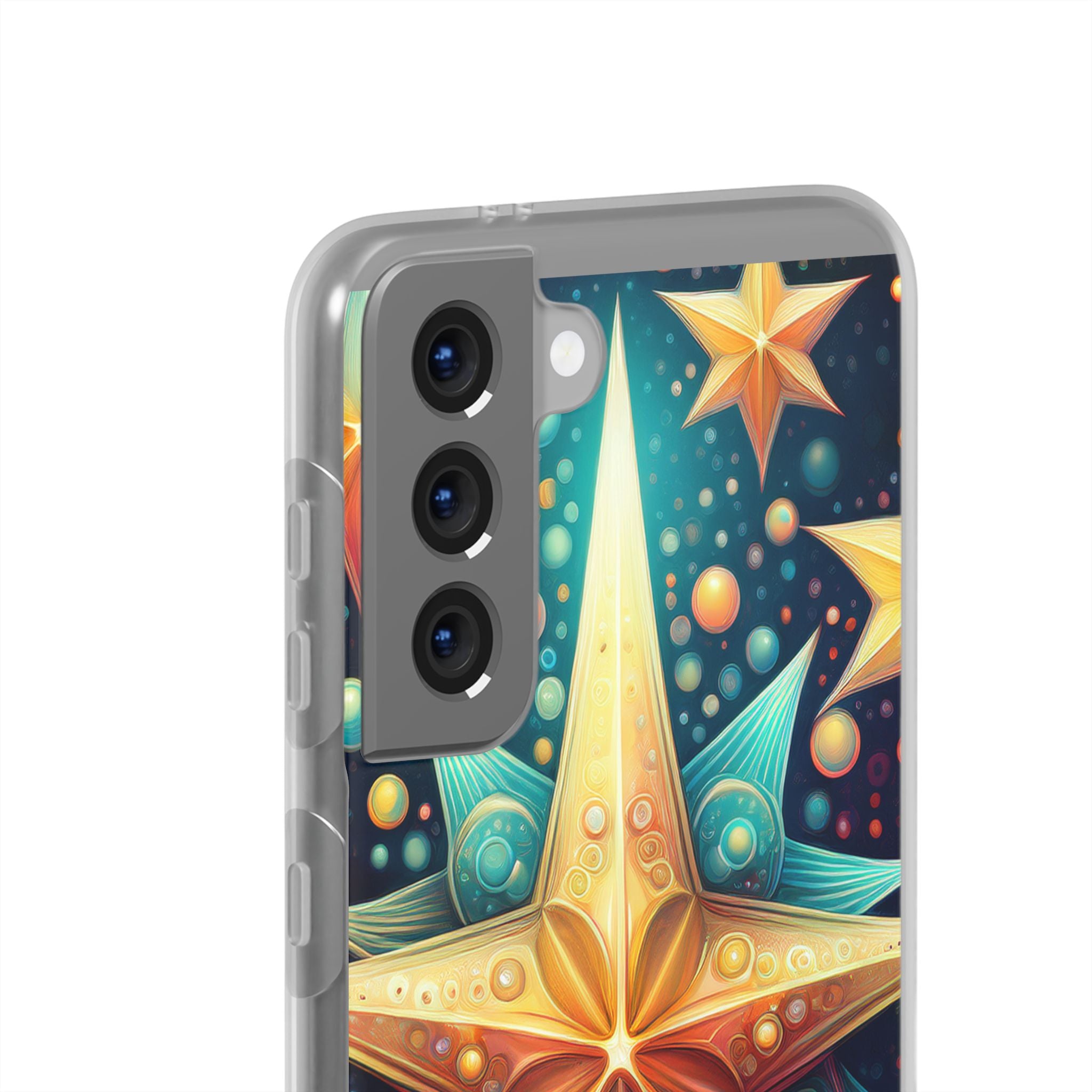 Starburst Galaxy Phone Case — Colorful Cosmic Star Design Flexible Case
