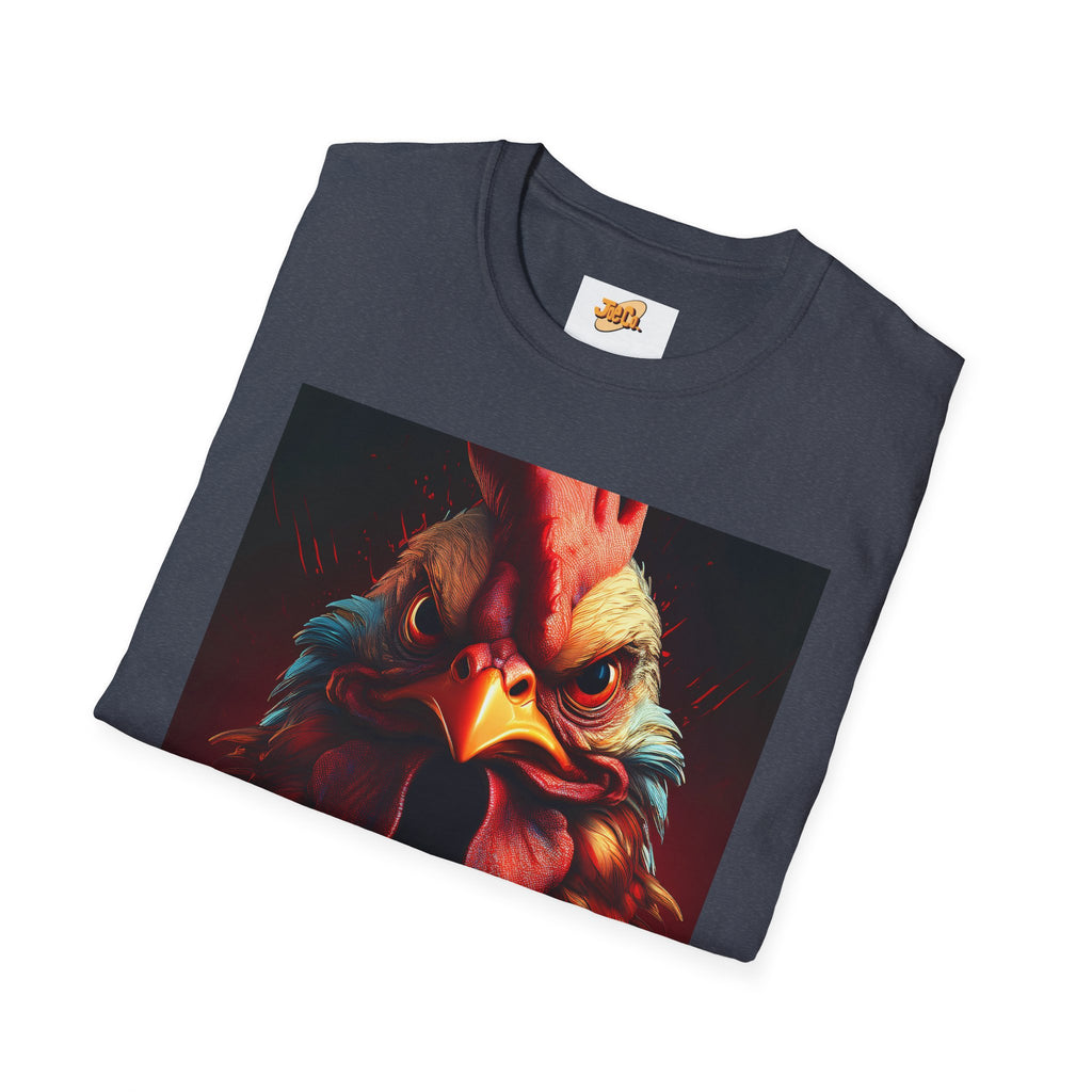 Rooster Portrait T-Shirt – Bold Vintage Farmhouse Rooster Art Tee