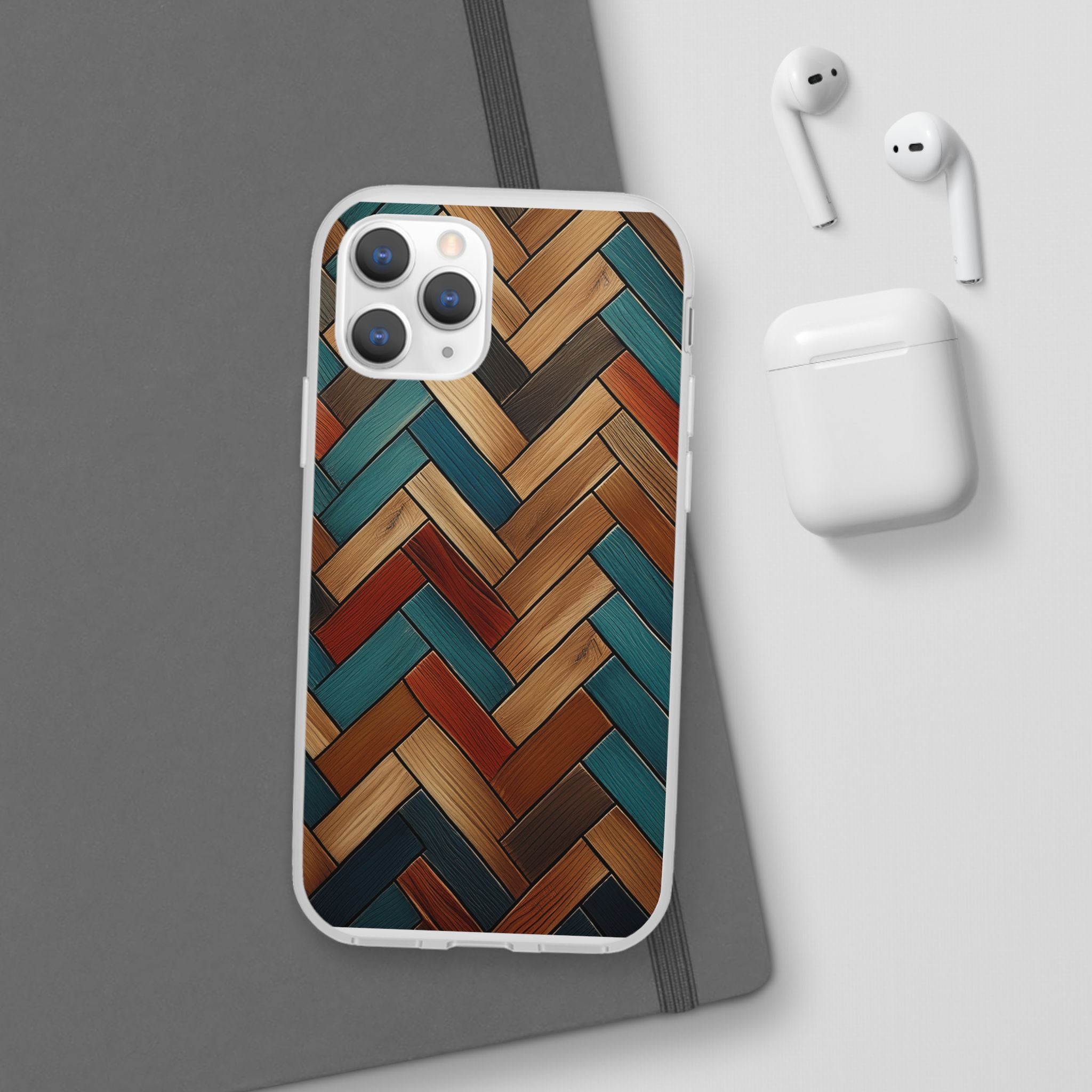 Herringbone Wood Pattern Flexi Phone Case