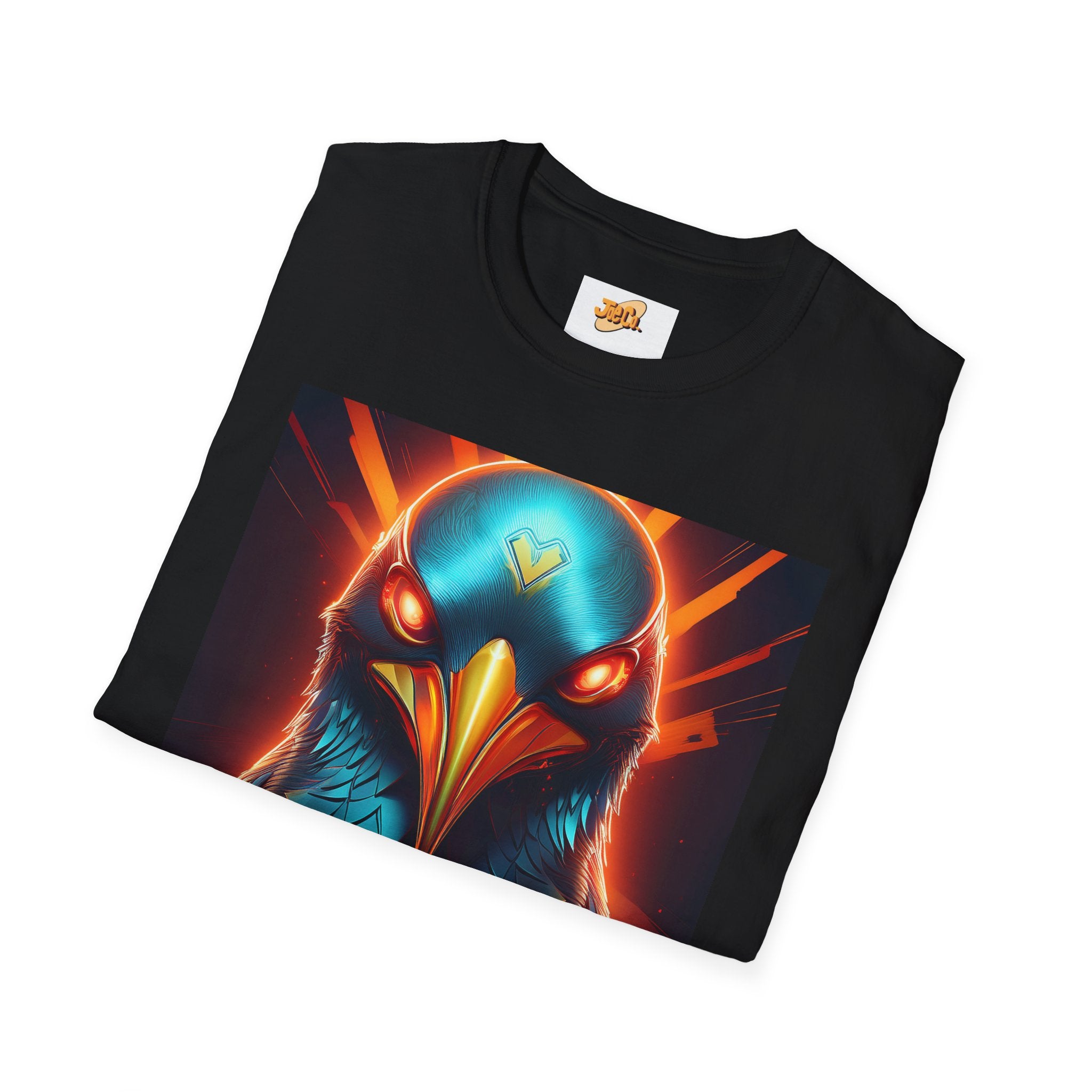 Mystic Raven Graphic T-Shirt — Neon Bird Art Tee