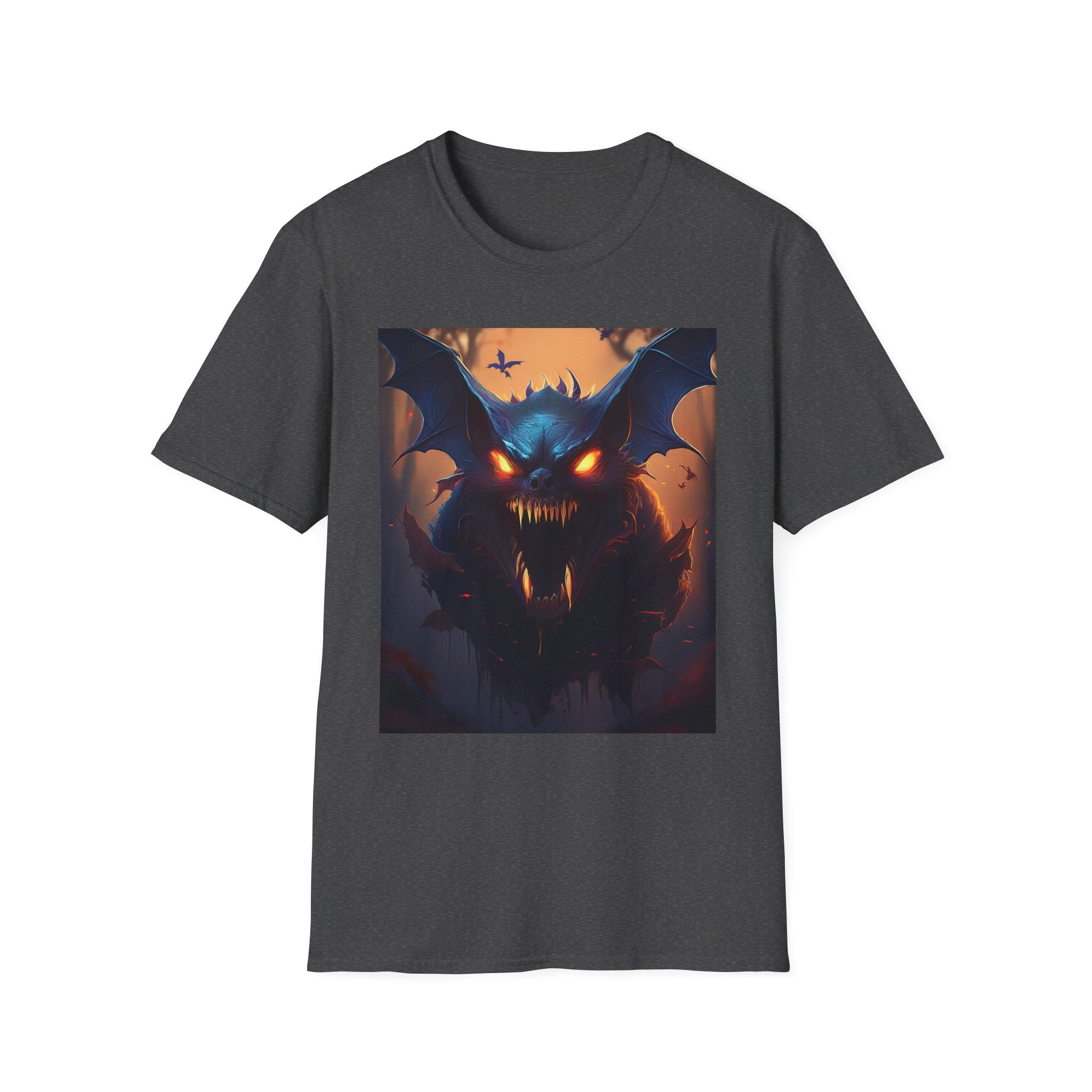 Halloween Demon Bat T-Shirt — Spooky Glowing Monster Tee