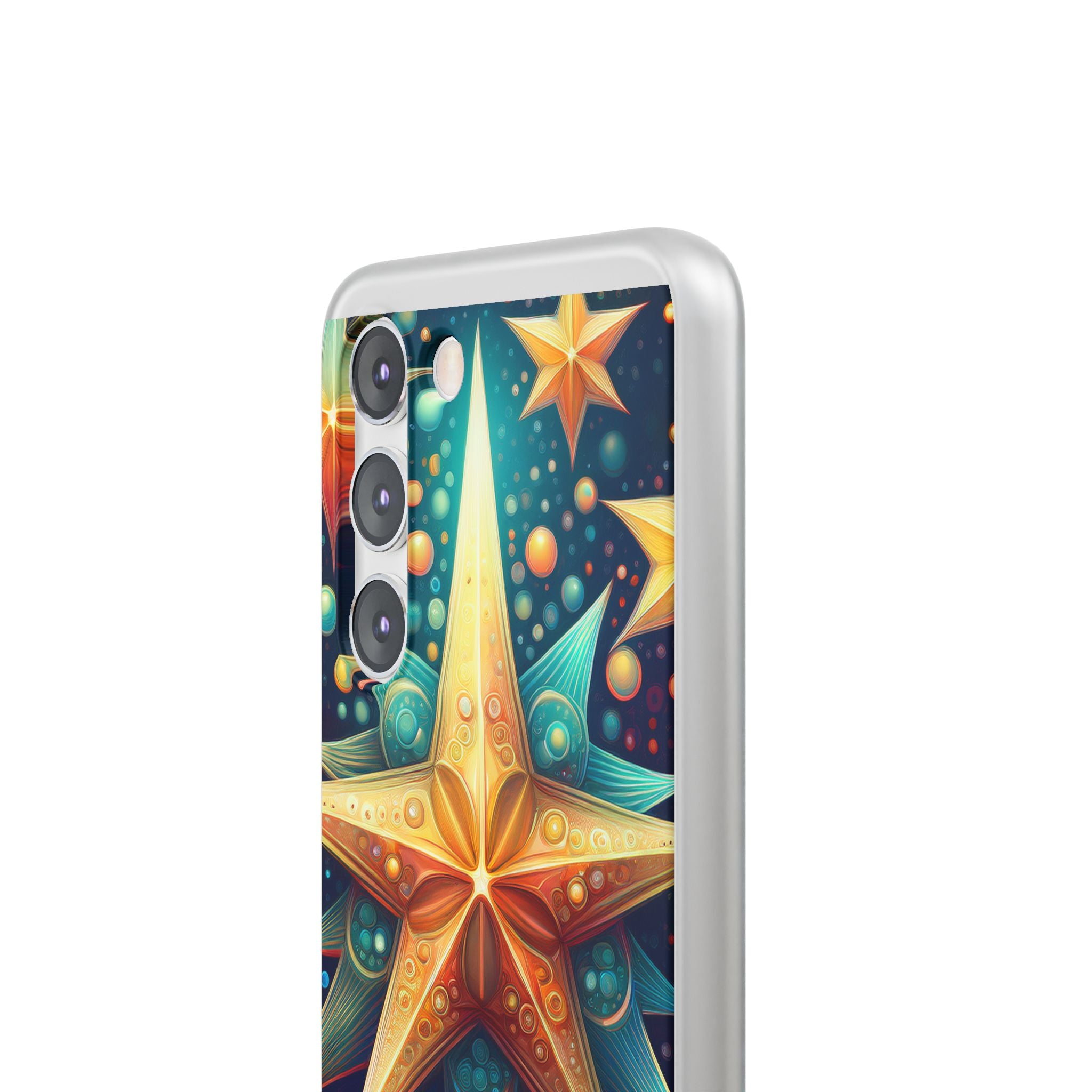 Starburst Galaxy Phone Case — Colorful Cosmic Star Design Flexible Case