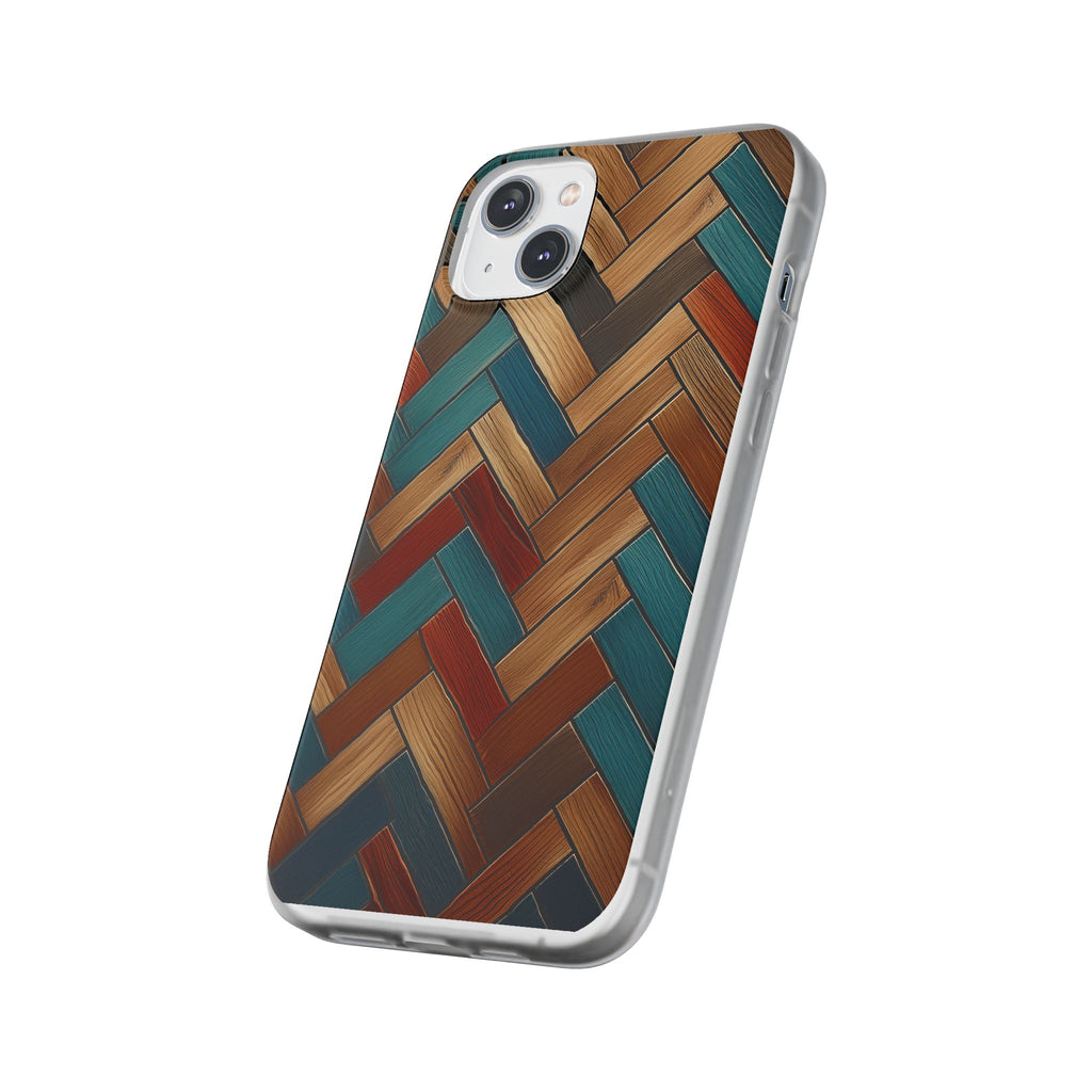 Herringbone Wood Pattern Flexi Phone Case