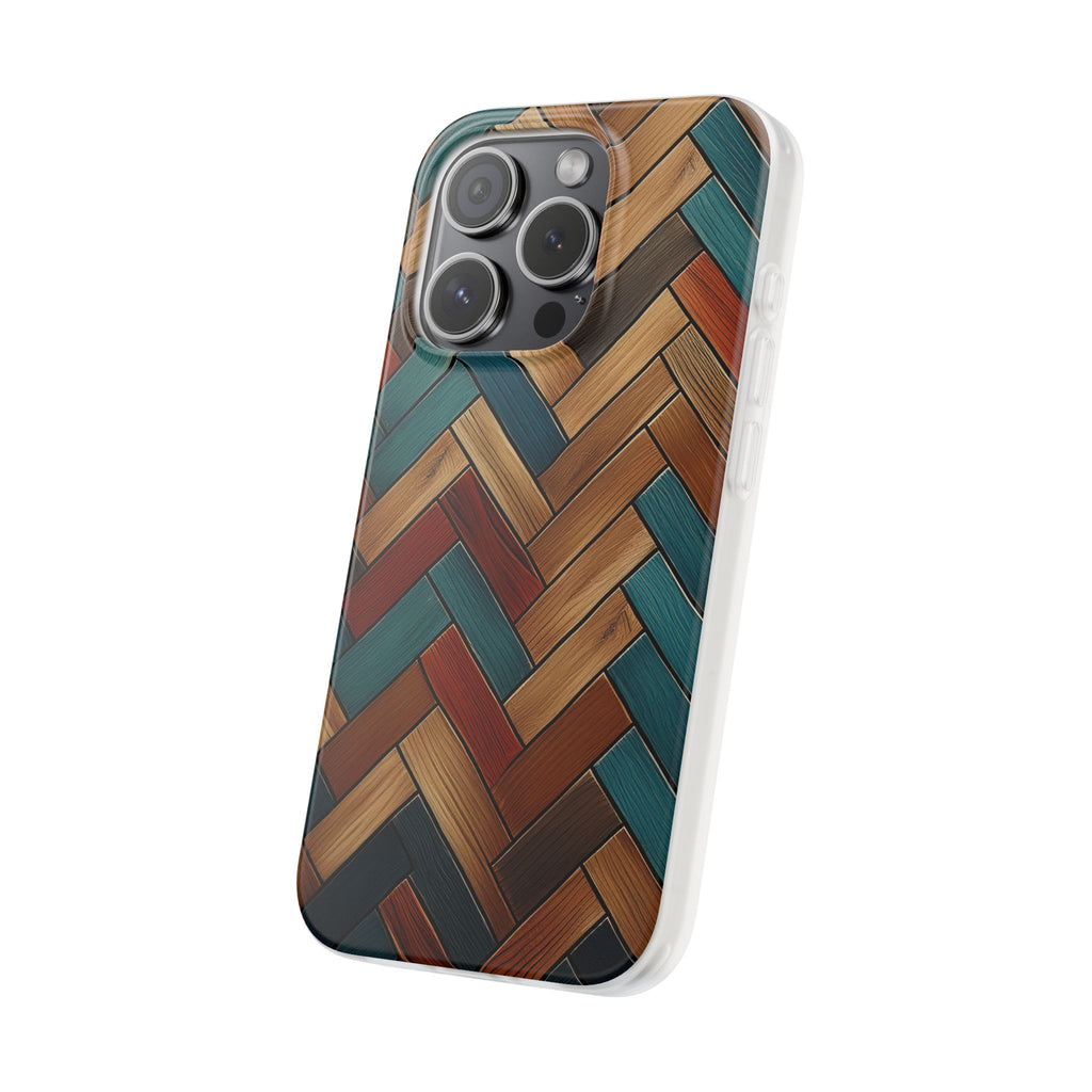 Herringbone Wood Pattern Flexi Phone Case
