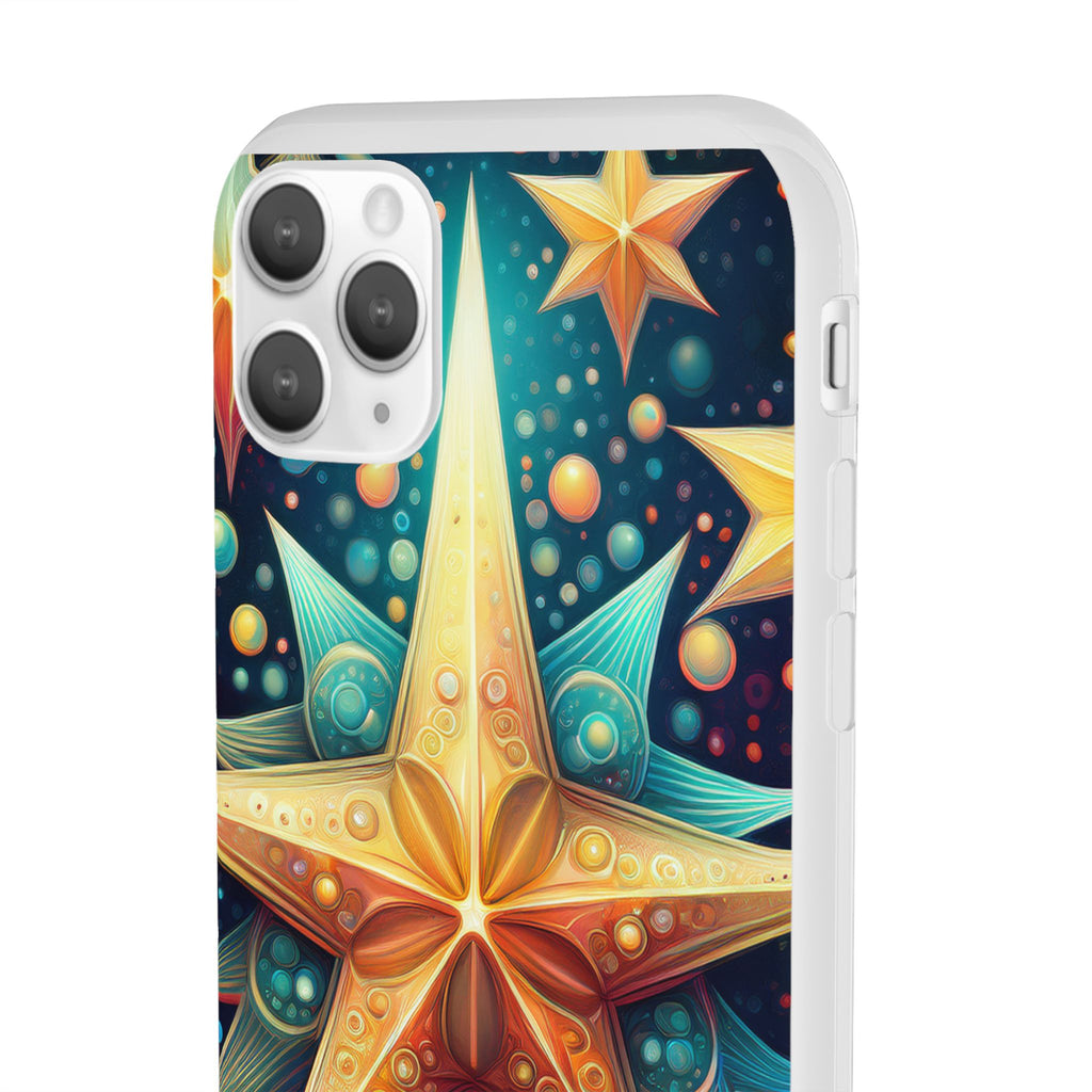 Starburst Galaxy Phone Case — Colorful Cosmic Star Design Flexible Case