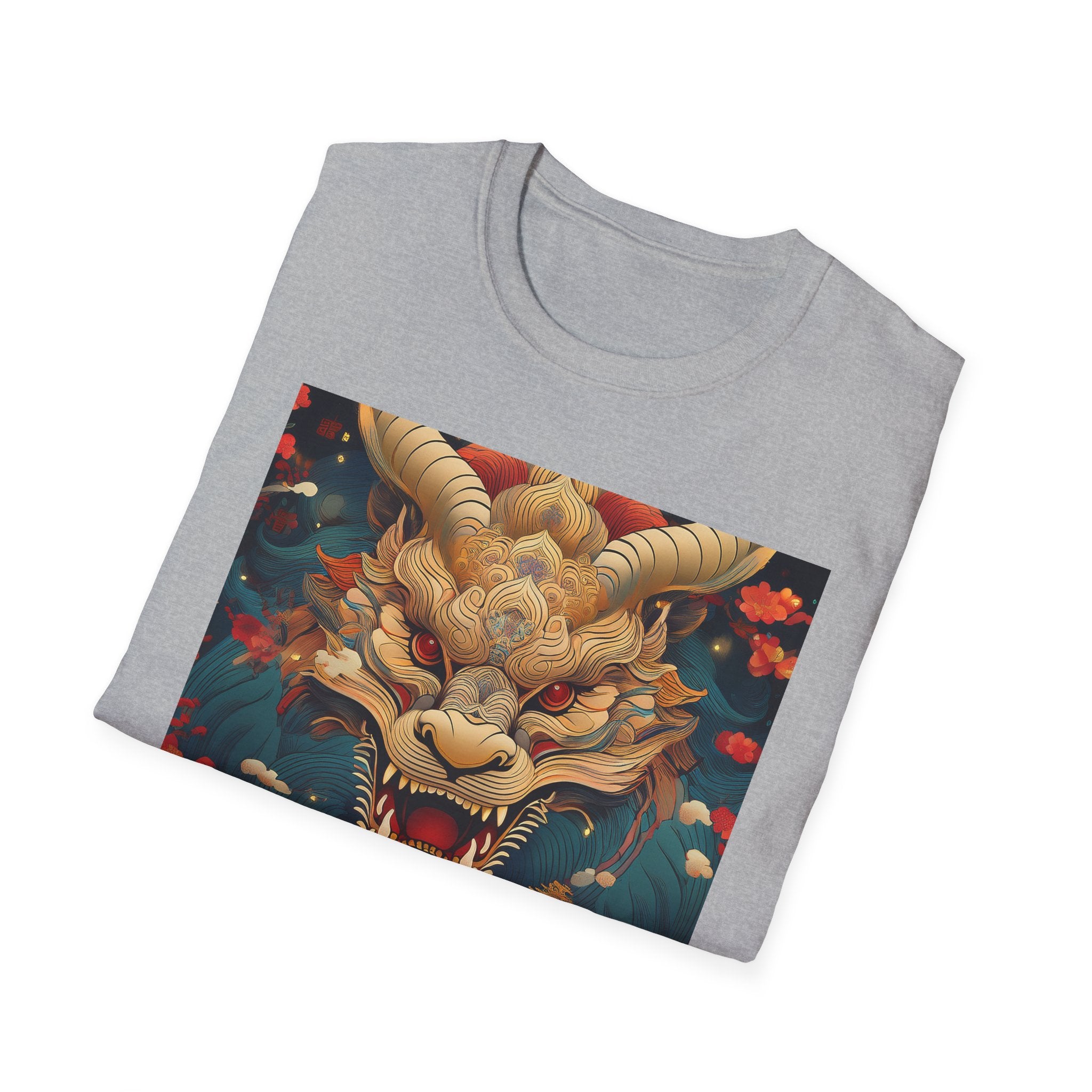 Dragon Mask T-Shirt — Asian Mythic Dragon Art Tee