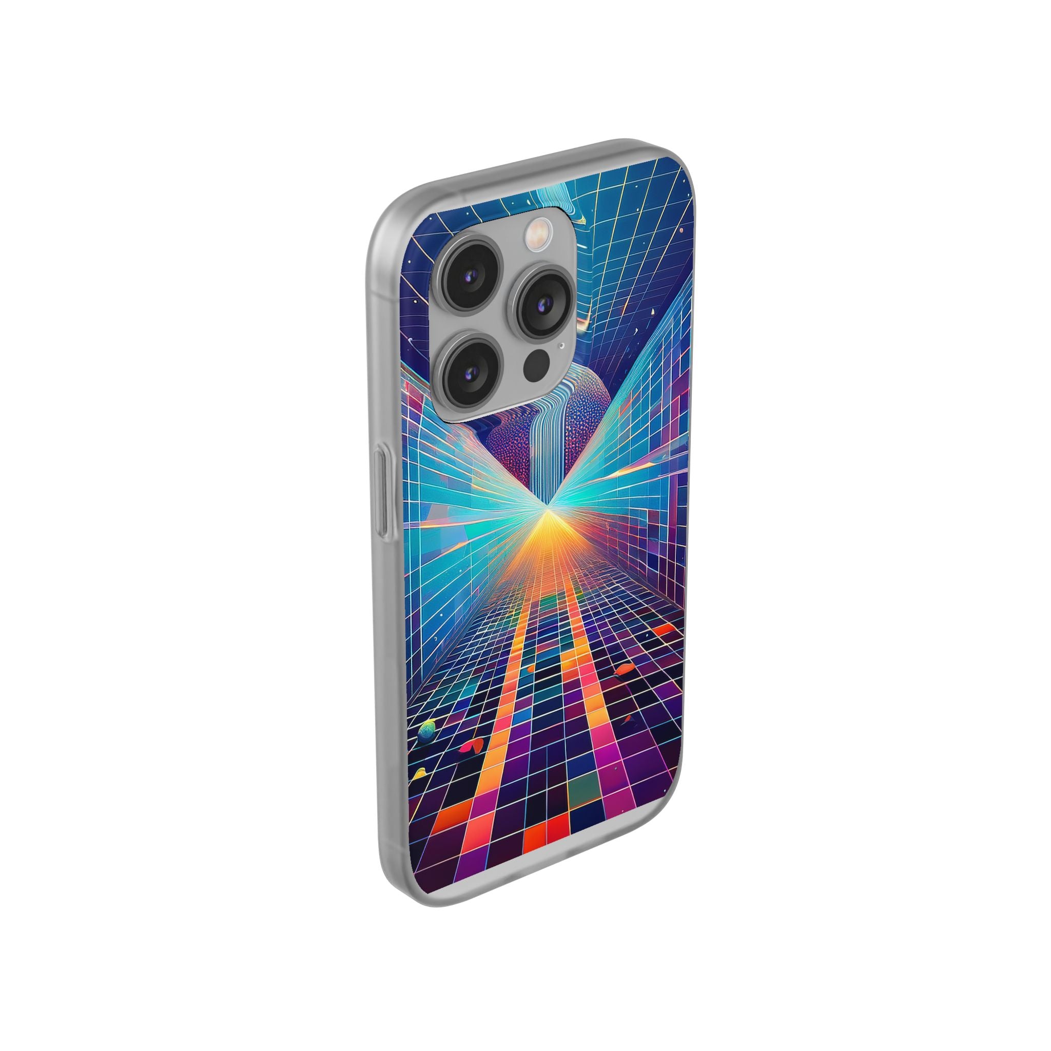 Retro Wave Phone Case — Neon Grid Sci‑Fi iPhone Cover