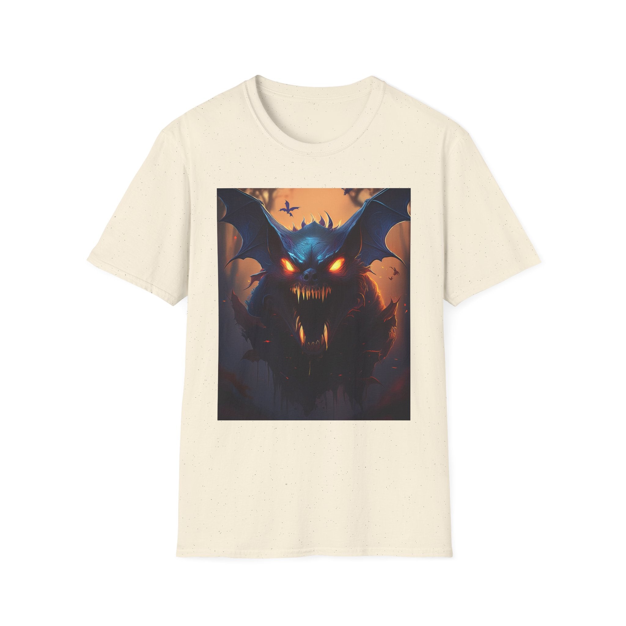 Halloween Demon Bat T-Shirt — Spooky Glowing Monster Tee