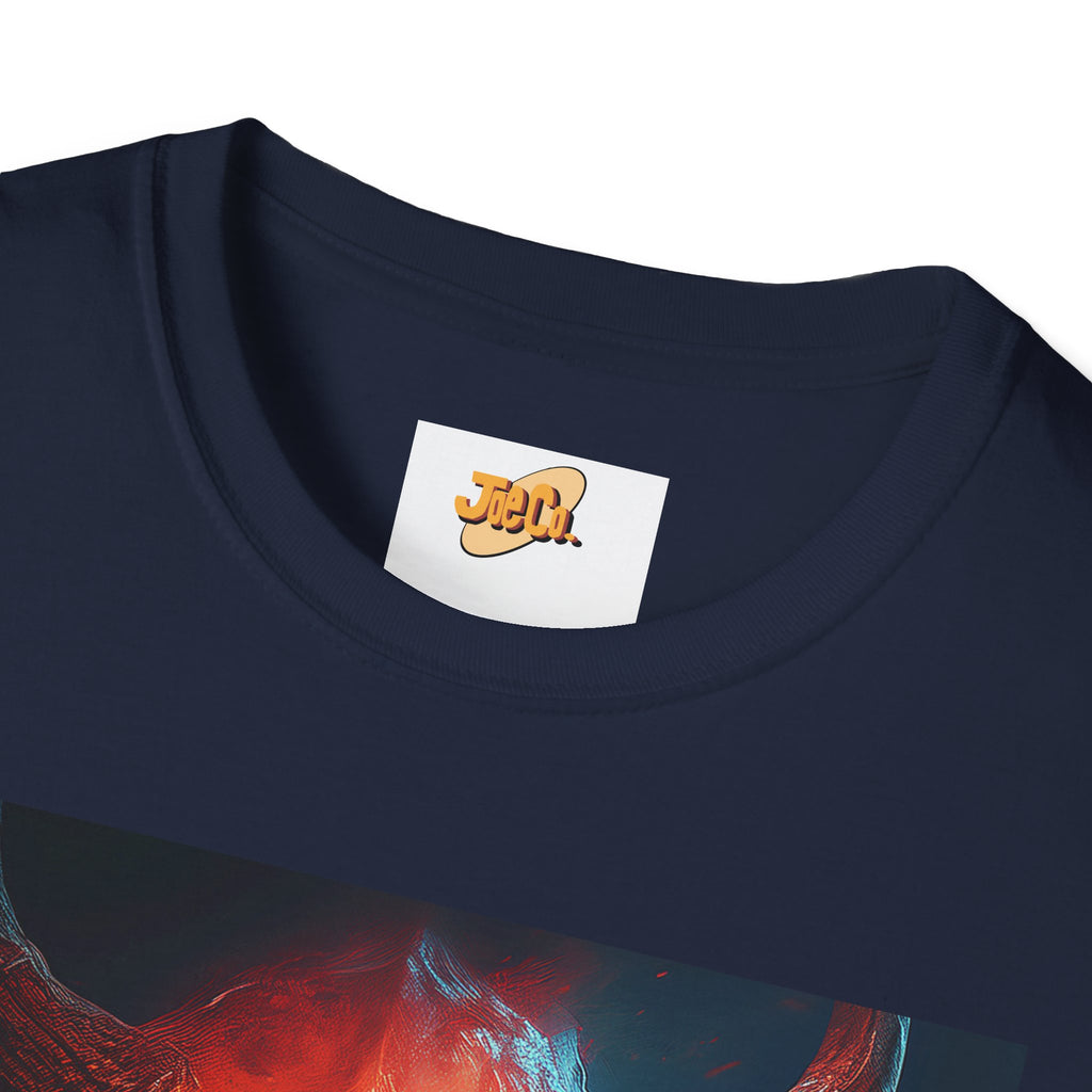 Demon Skull T-Shirt — Fiery Horned Demon Graphic Tee