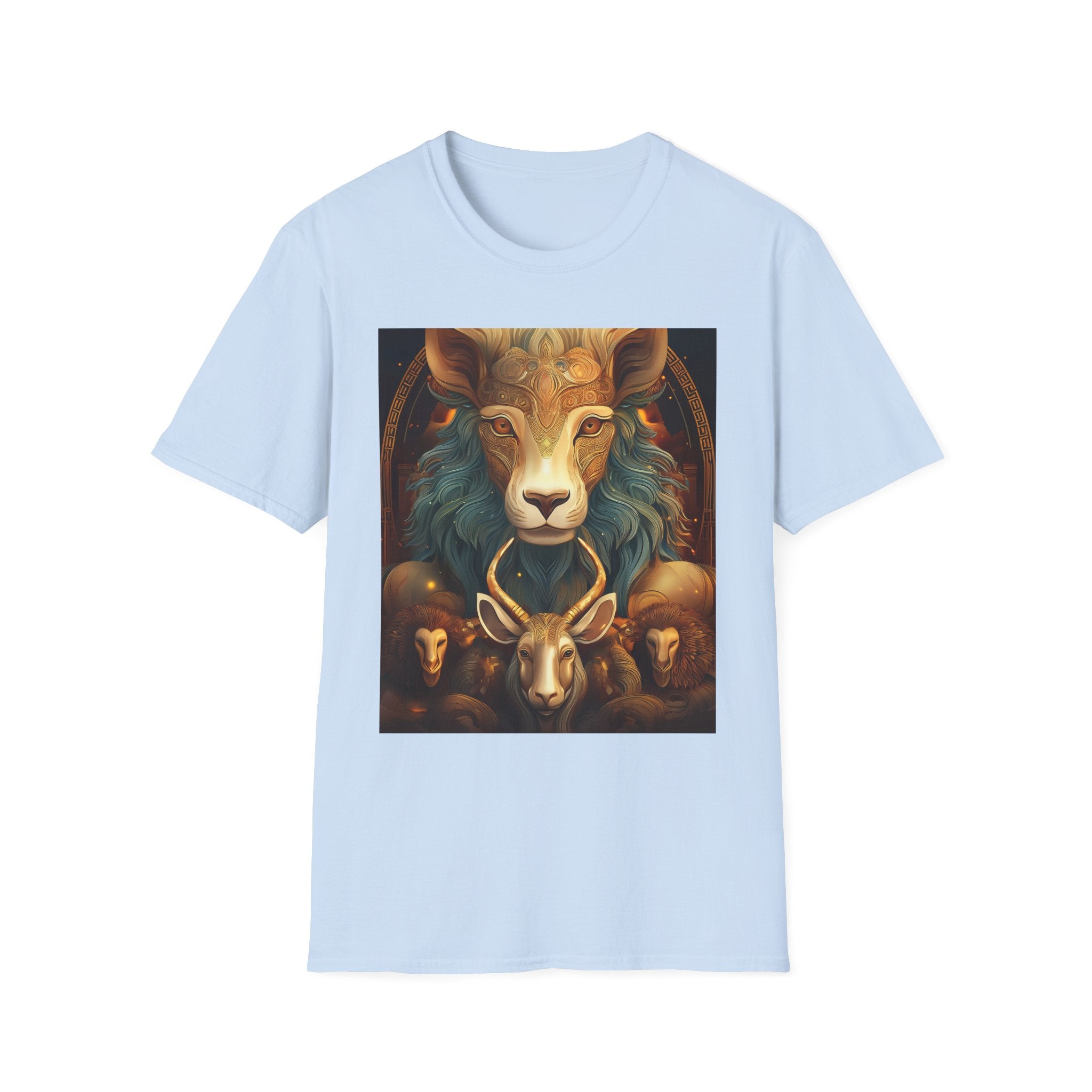 Mystic Ram & Herd Art T-Shirt — Zodiac Capricorn Goat Graphic Tee