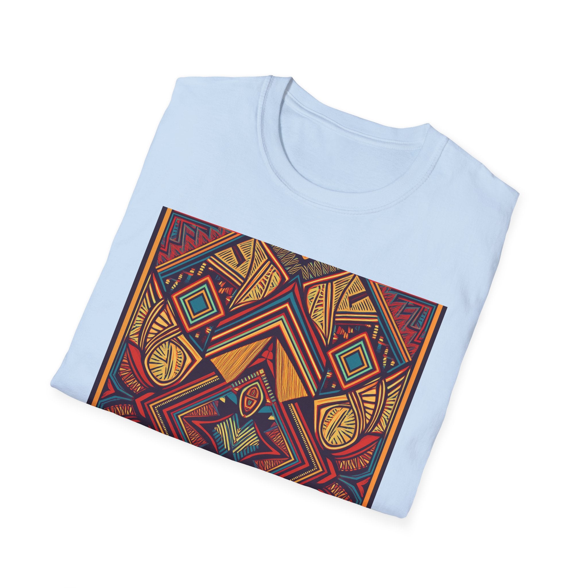 Geometric Tribal Pattern T-Shirt — Boho Vintage Aztec Graphic Tee